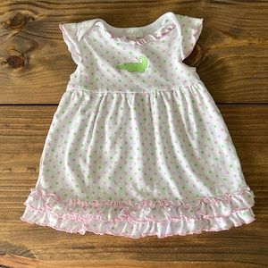 🐊 Magnolia Baby Alligator Embroidered Polka Dot Dress 🐊 Size 6 month EUC
